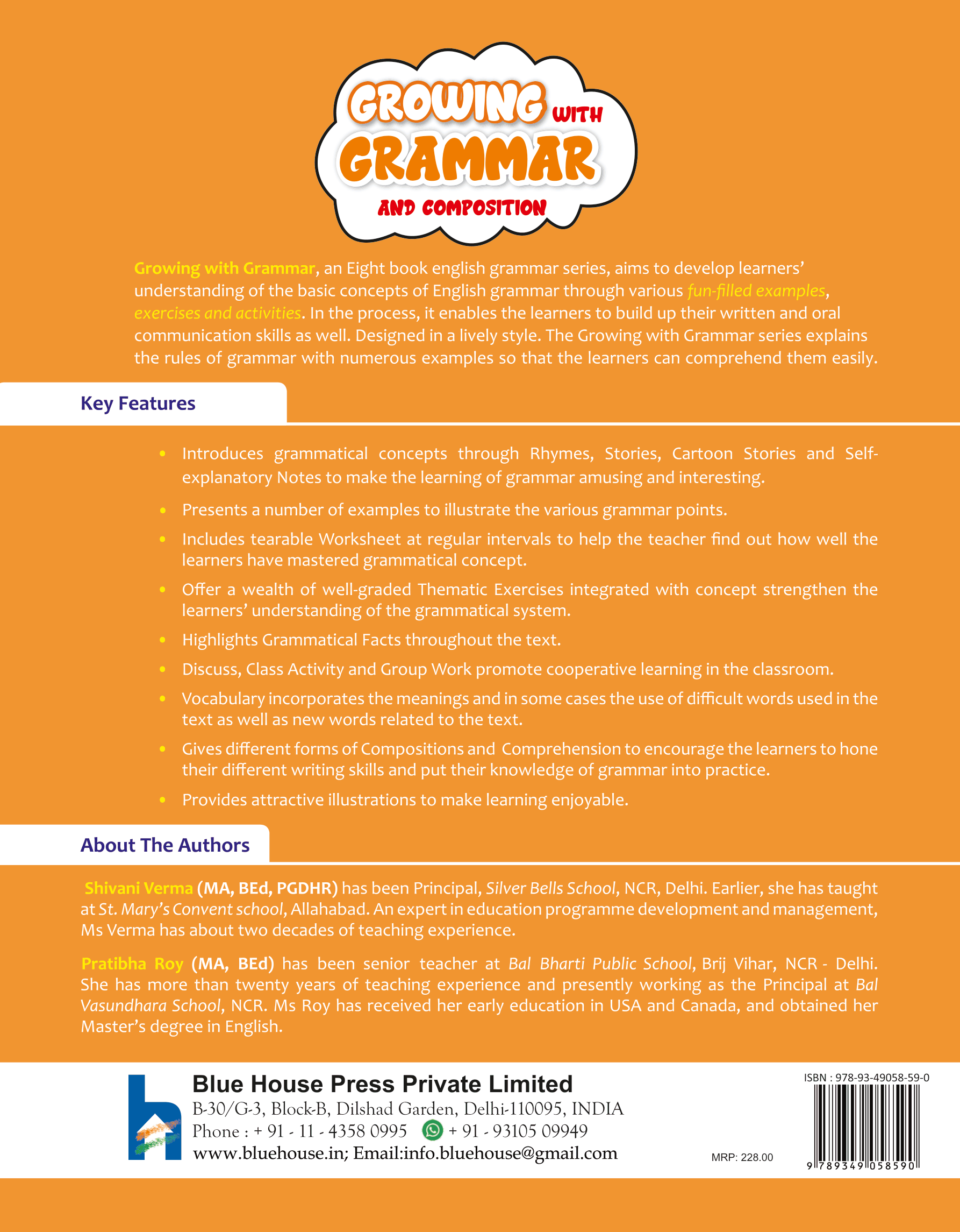 Growing with Grammar & Composition Back Cover